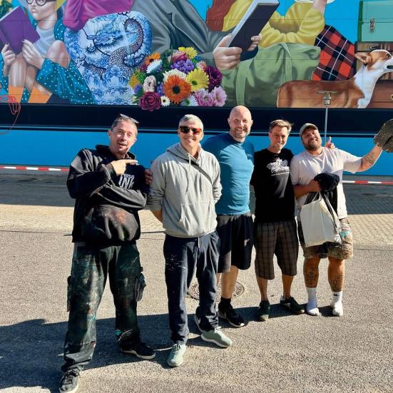 Fra venstre: Kim Fredell Igk, Jakob Tolstrup, Lars Pedersen, Caligr Oner og Jens Stentoft